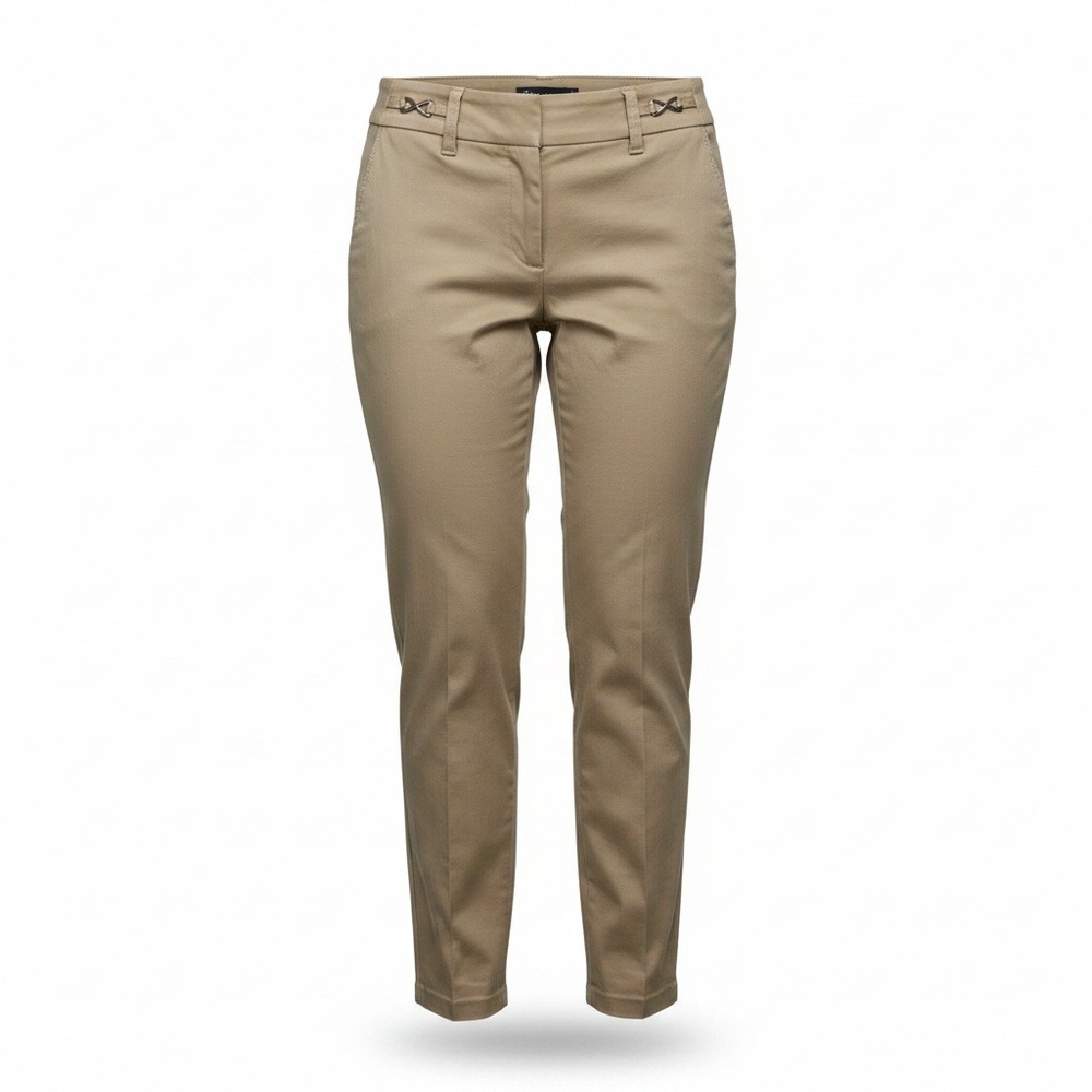 New York & Company 7th Avenue Womens 8 Khaki Straight Leg Crop Dress Pants